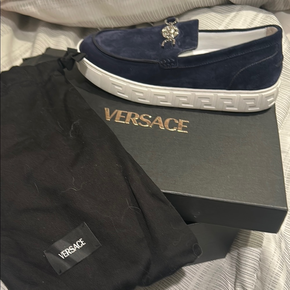 Versace Men's Blue Loafers